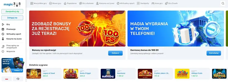 strona główna Casino Magic365